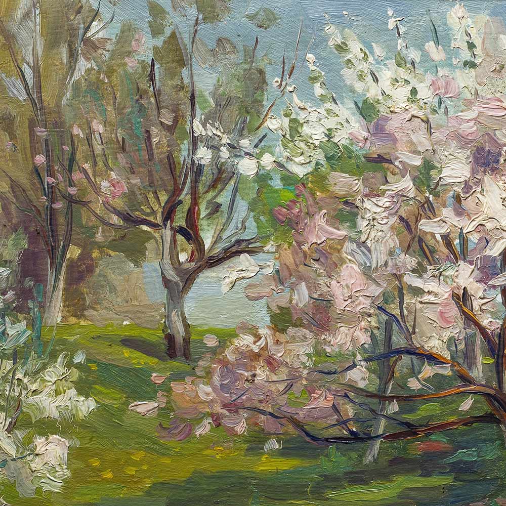 The Orchard – British Pastel Painting